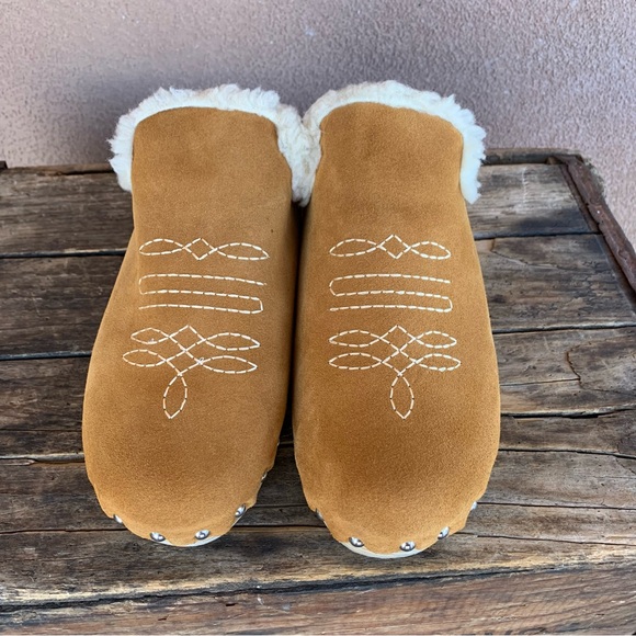 Pilcro + The Letterpress Anthropologie Shearling Clog - Picture 2 of 7